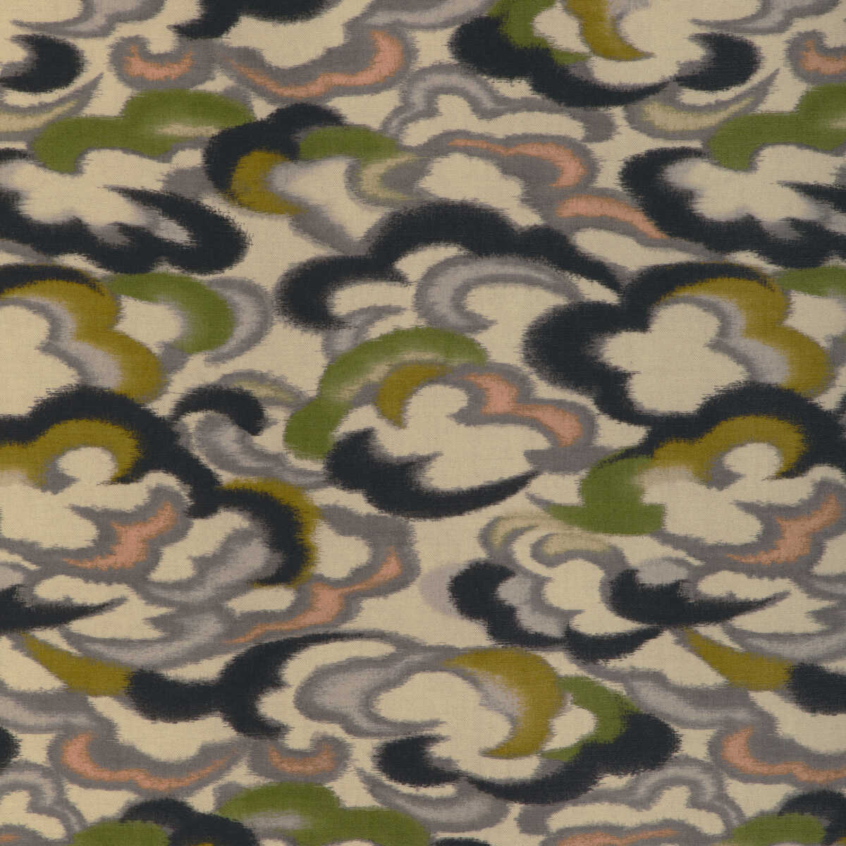 Stratus Print - Peridot/Gold - BRUNSCHWIG & FILS Fabric
