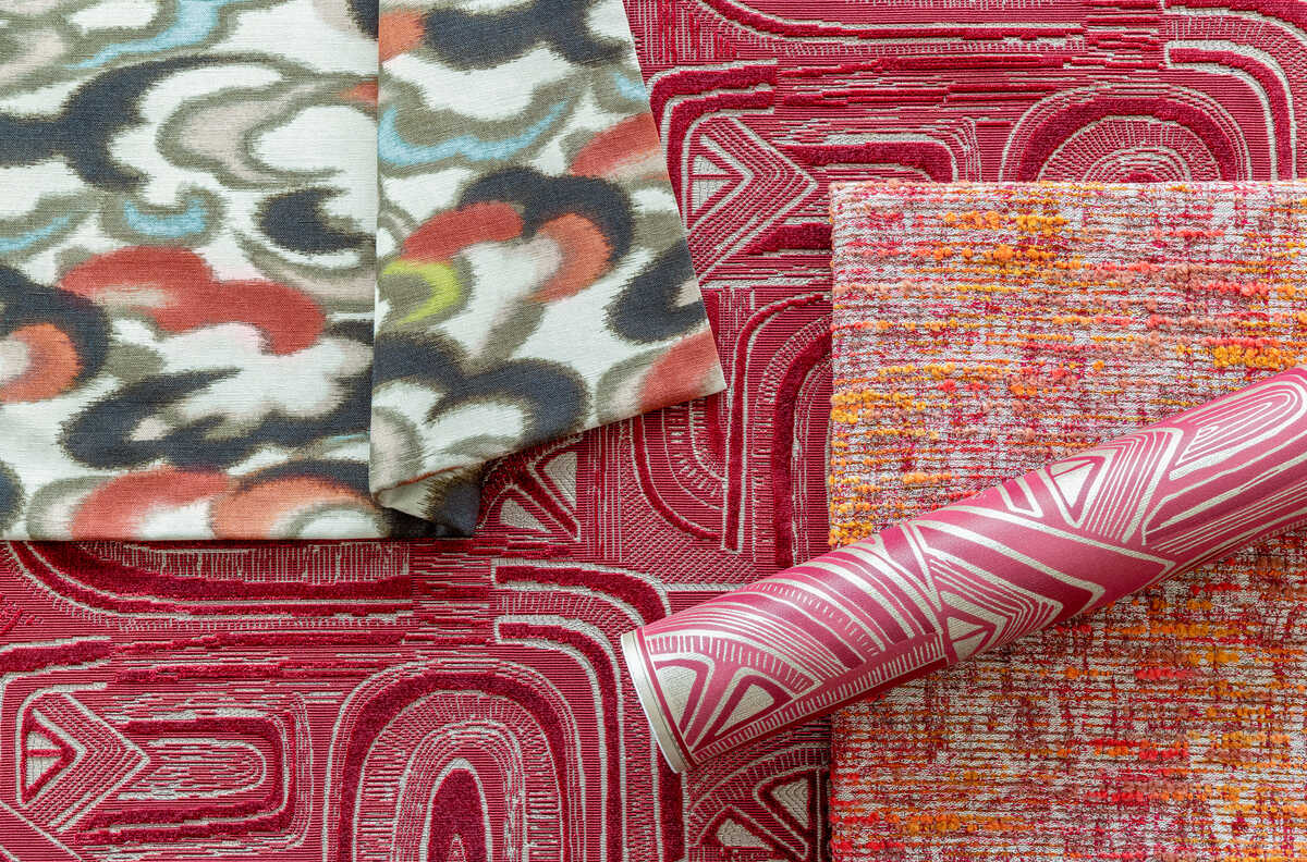 Timbre Velvet - Garnet - BRUNSCHWIG & FILS Fabric