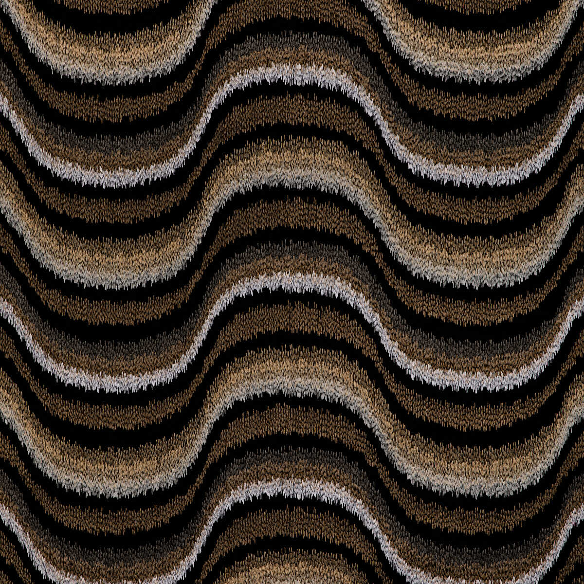Du Son Emb - Onyx - BRUNSCHWIG & FILS Fabric