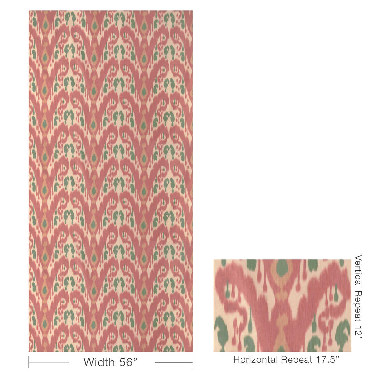 Bukara Warp Print - Petal - BRUNSCHWIG & FILS Tela