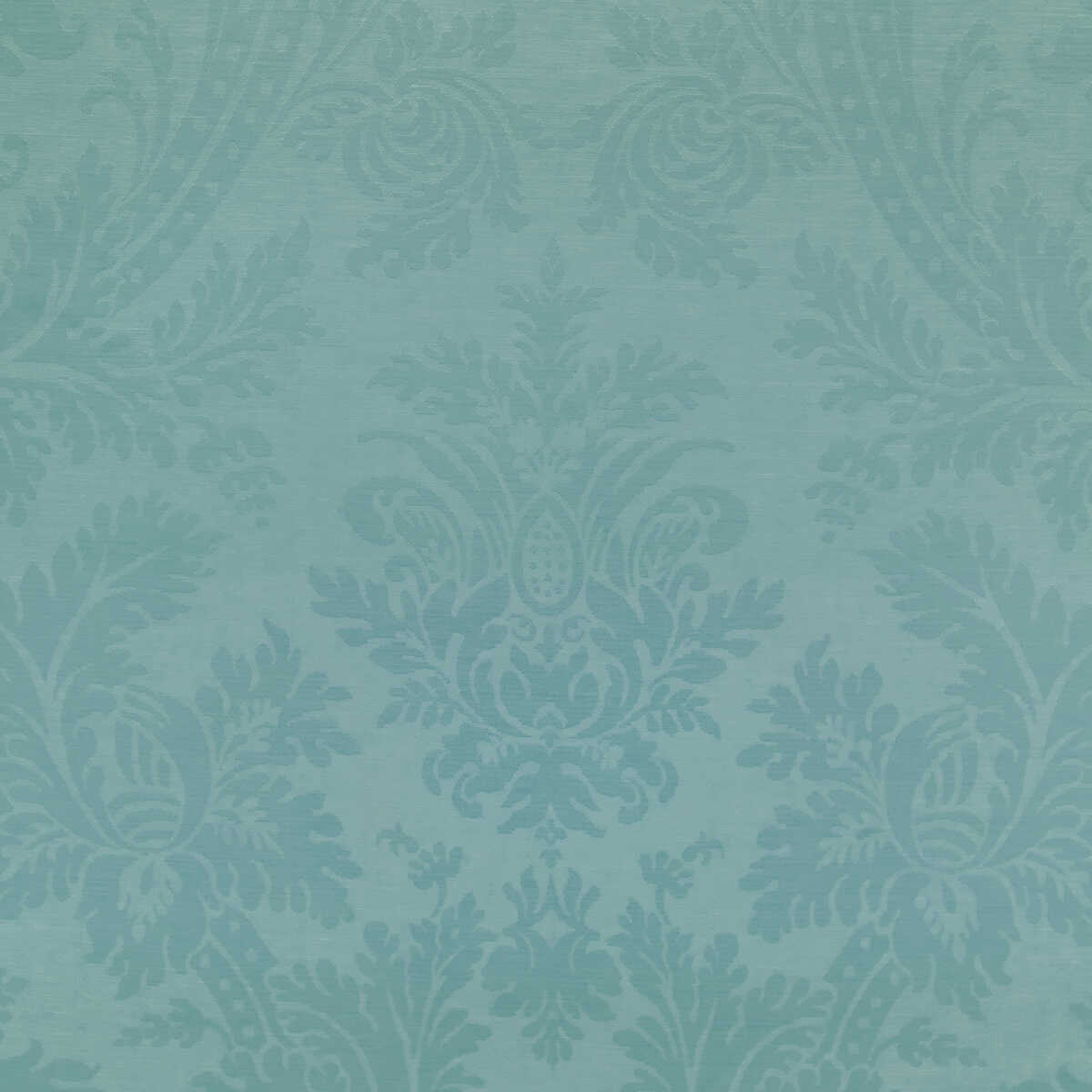 Arnaud Damask - Aqua - BRUNSCHWIG & FILS Fabric