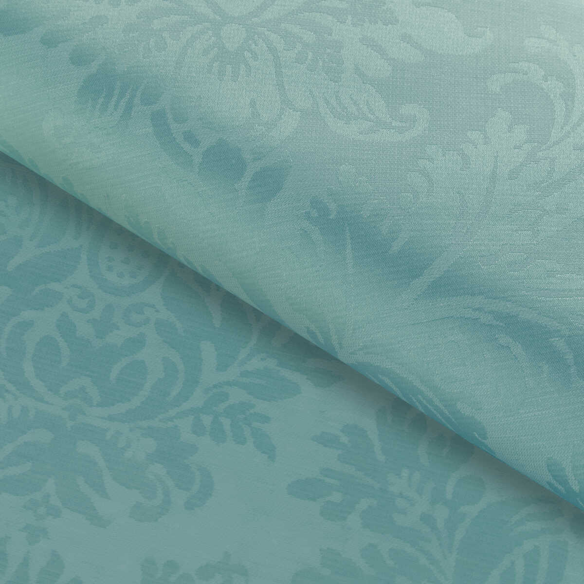 Arnaud Damask - Aqua - BRUNSCHWIG & FILS Fabric