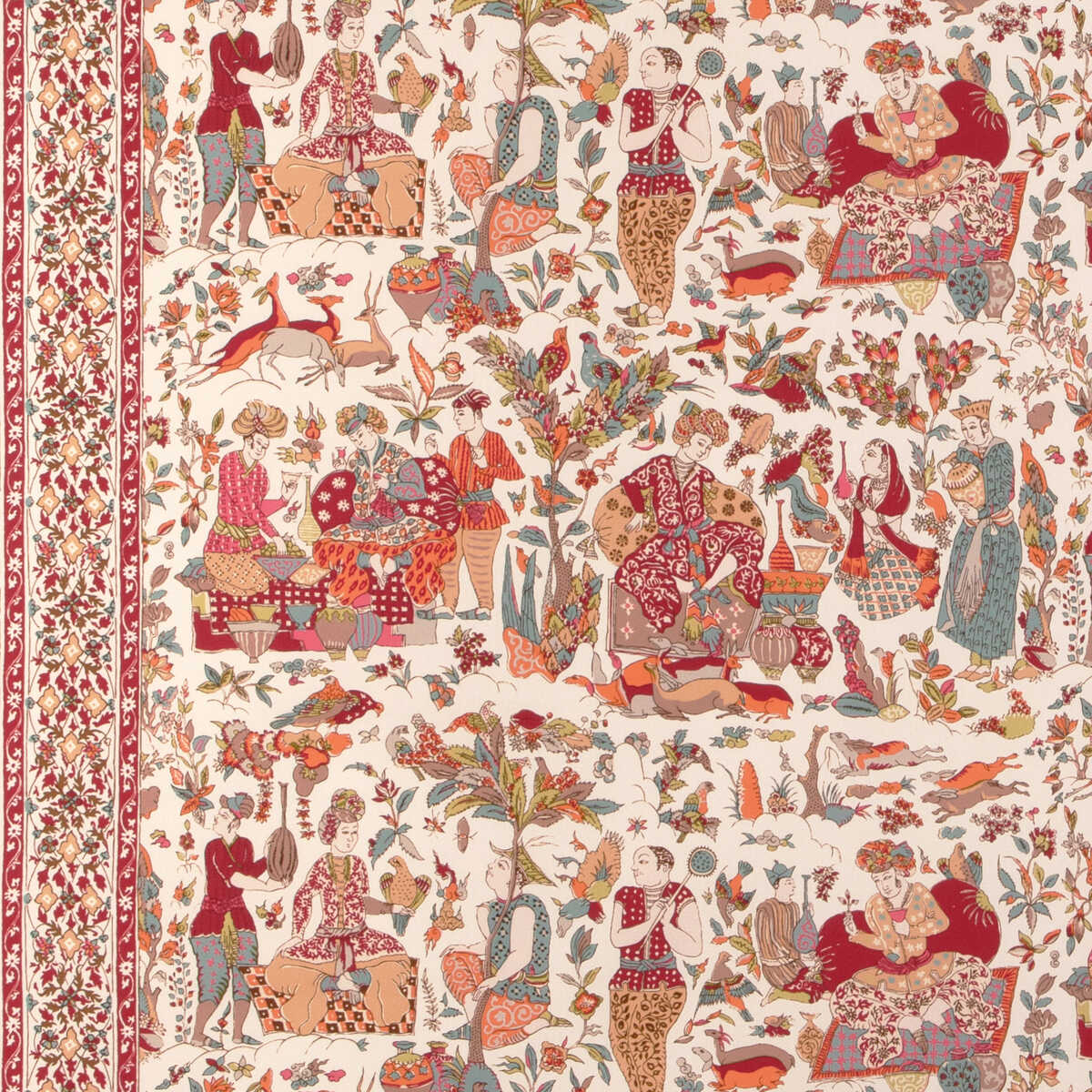 Shalimar Print - Berry/Sand - BRUNSCHWIG & FILS Fabric