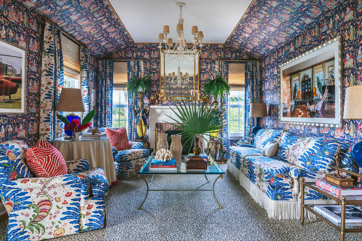 Riviere Print - Blue - BRUNSCHWIG & FILS Fabric