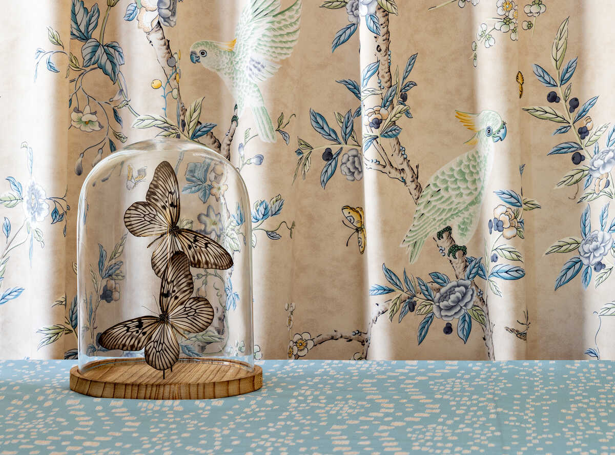 Kanchou Print - Sand - BRUNSCHWIG & FILS Fabric
