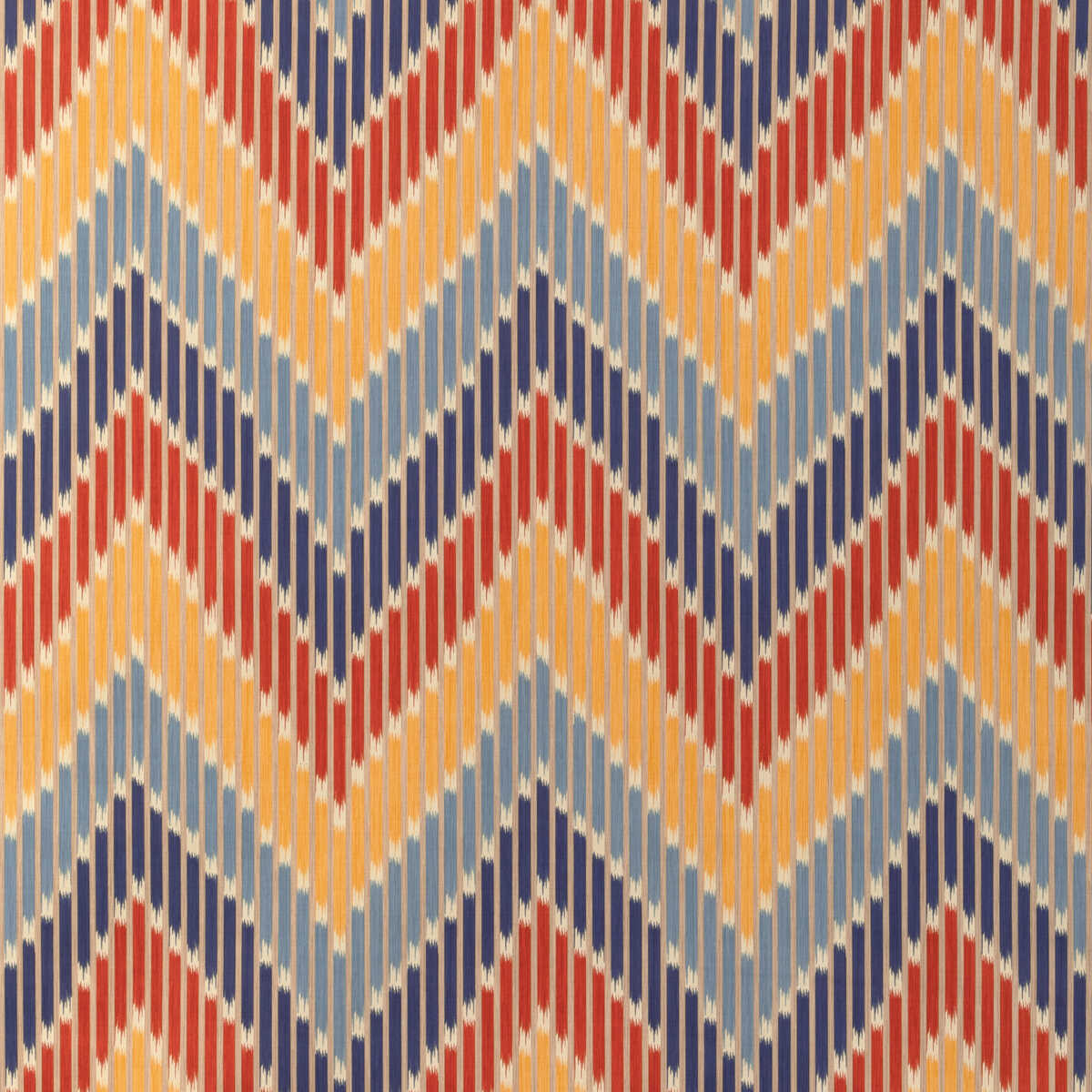 Cascade Print - Red/Blue - BRUNSCHWIG & FILS Fabric