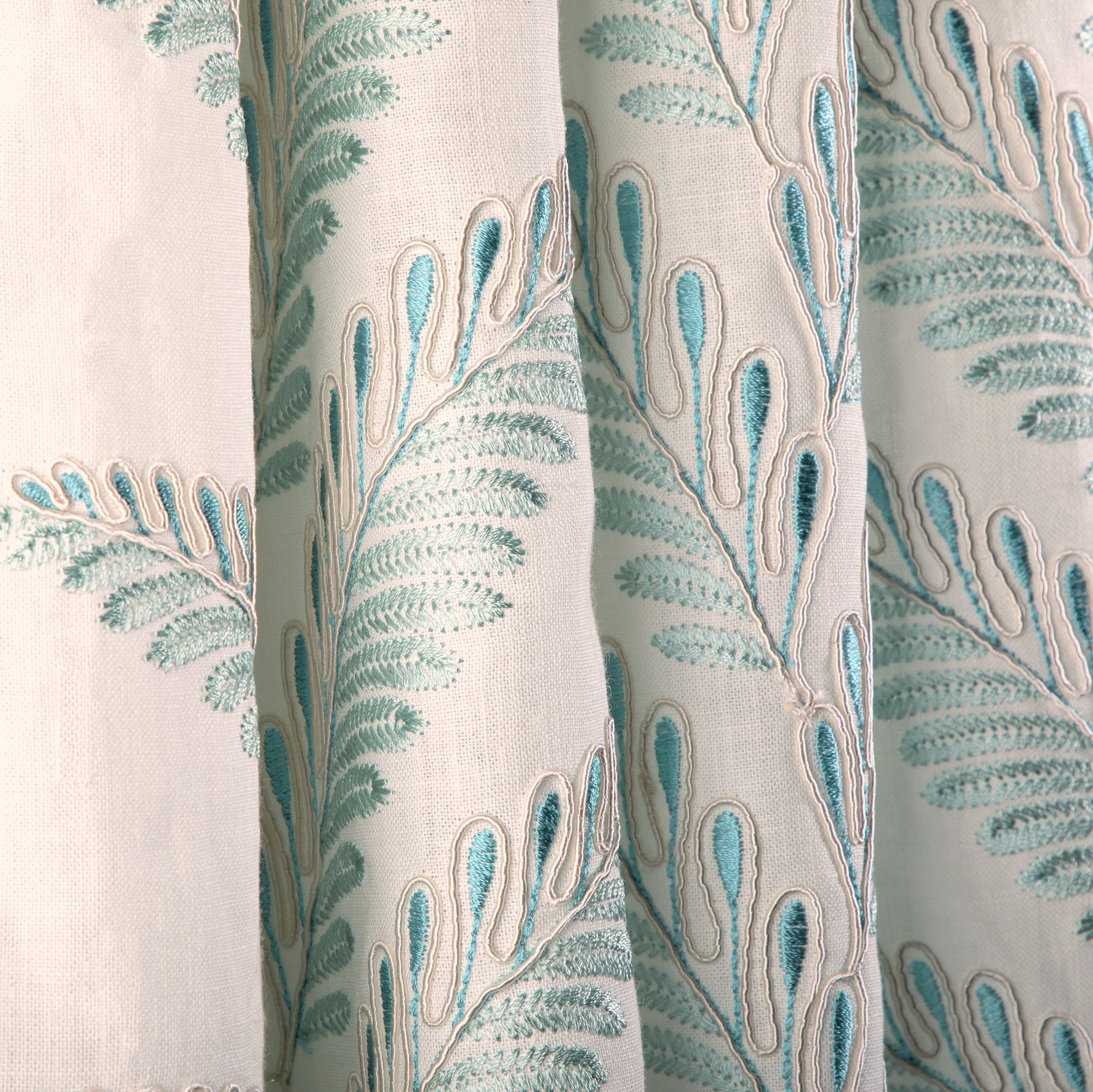 Fougere Emb - Aqua - Brunschwig & Fils Fabric