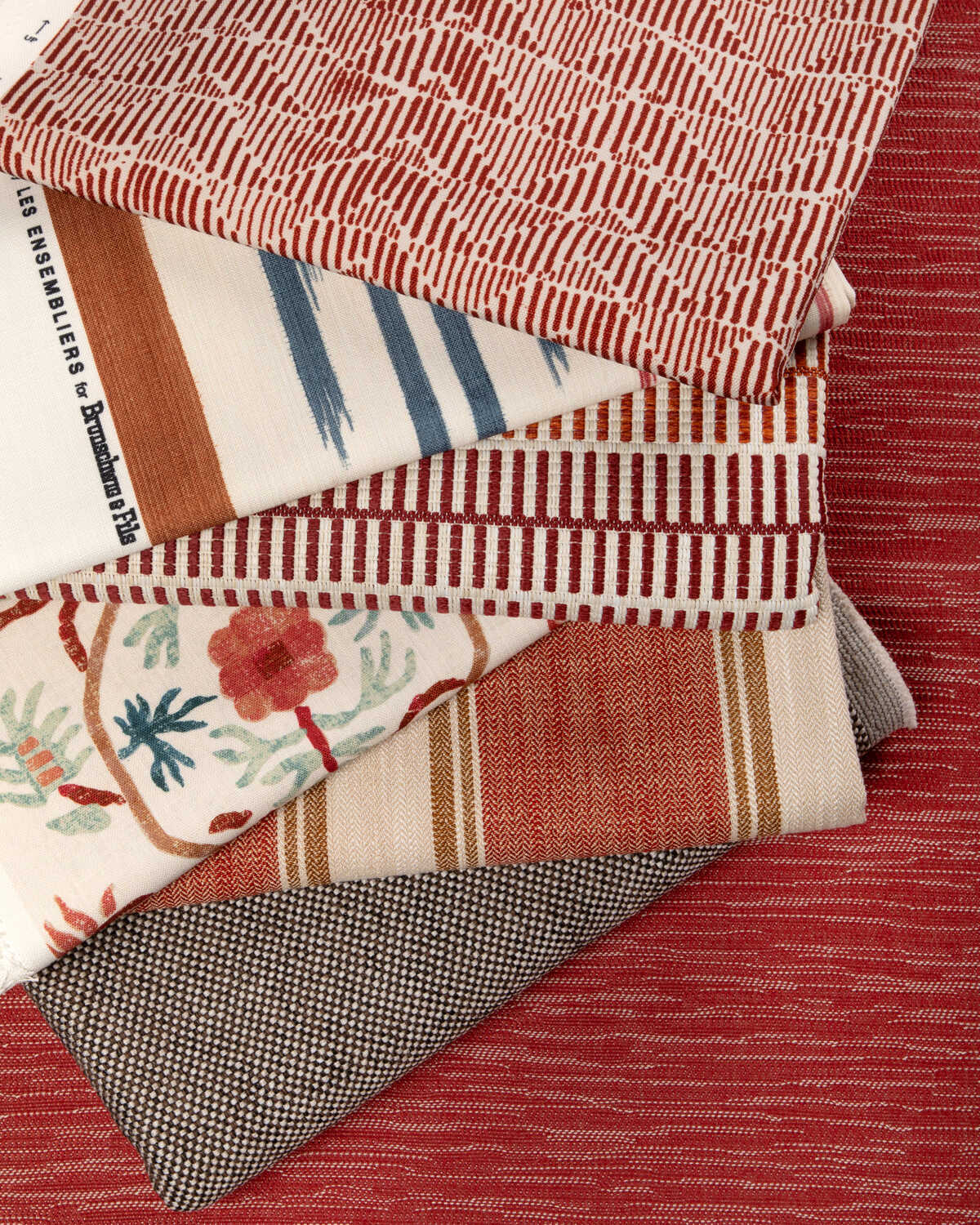 Les Cigales Print - Madder - BRUNSCHWIG & FILS Tela