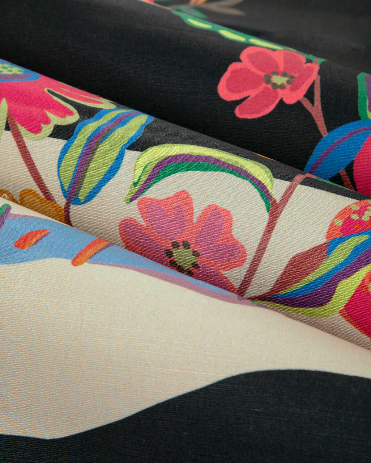 Pomelo Print - Noir - BRUNSCHWIG & FILS Tela