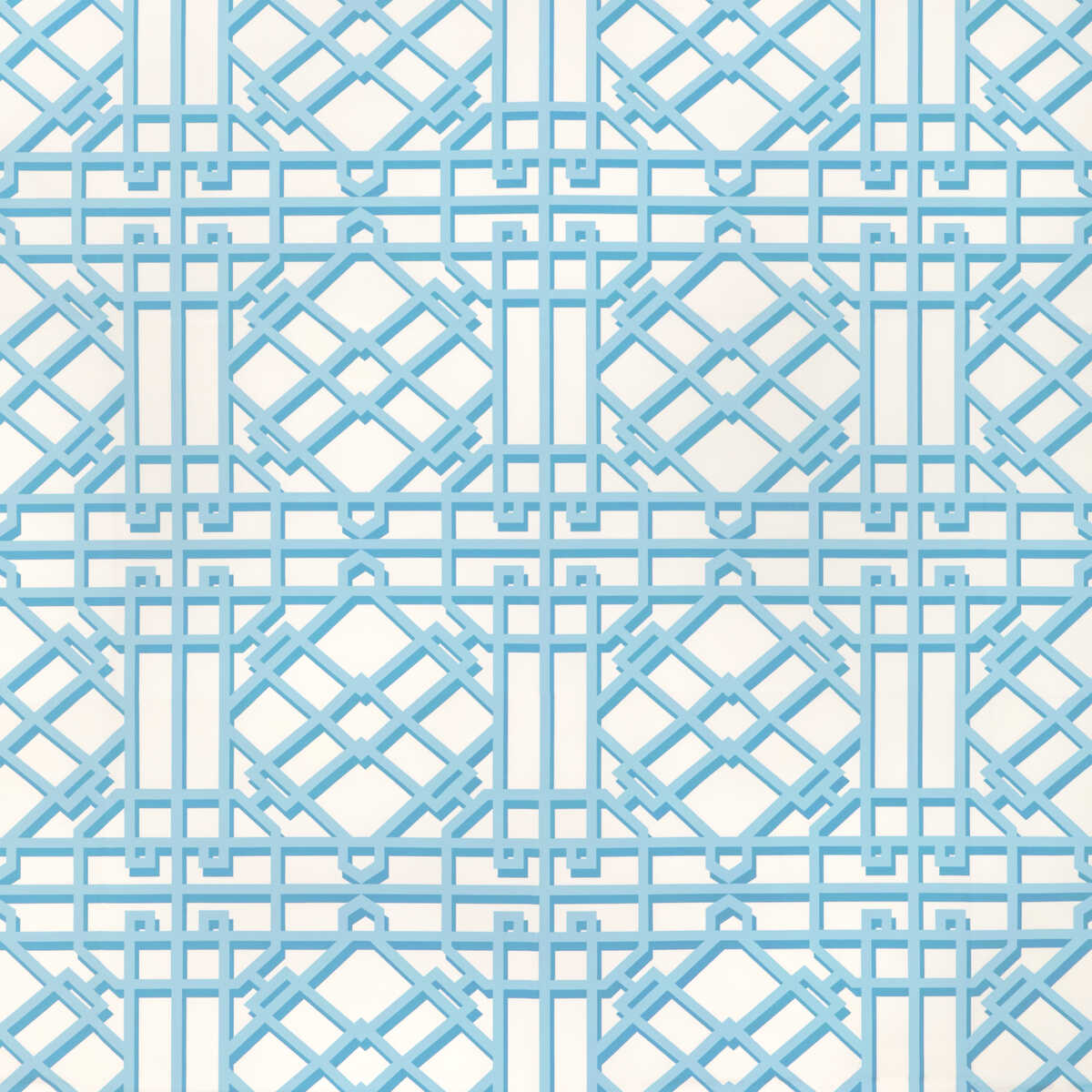 Pavilion Trellis - Aqua - BRUNSCHWIG & FILS Tela