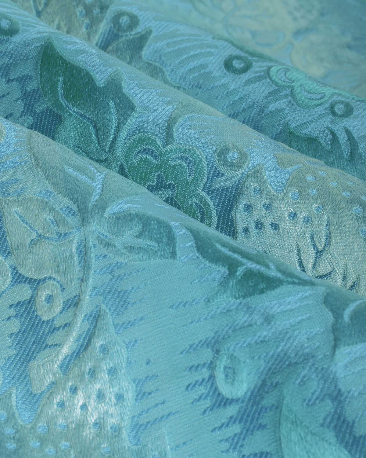 Primavera Brocatelle - Aqua - BRUNSCHWIG & FILS Fabric