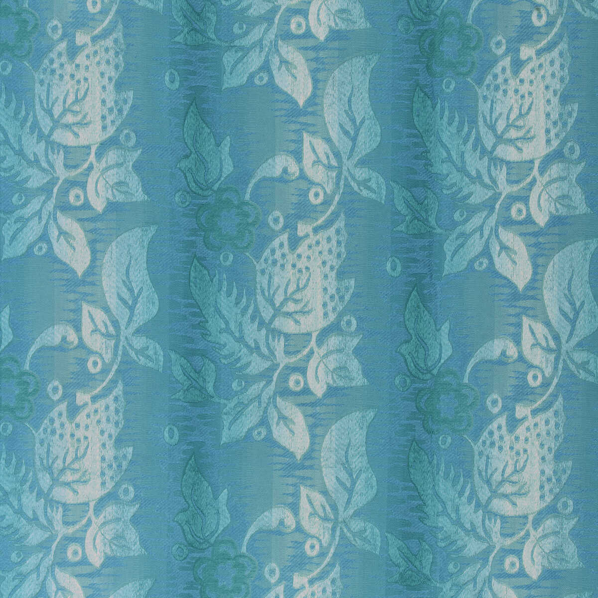 Primavera Brocatelle - Aqua - BRUNSCHWIG & FILS Fabric