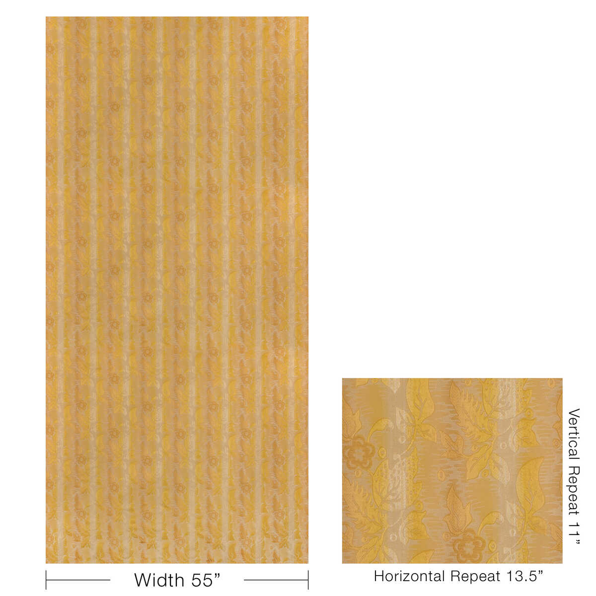 Primavera Brocatelle - Canary - BRUNSCHWIG & FILS Fabric