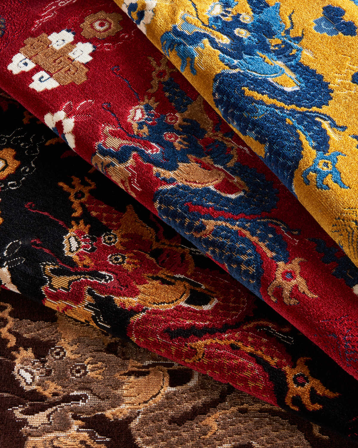 Le Dragon Velvet - Umber - BRUNSCHWIG & FILS Tela