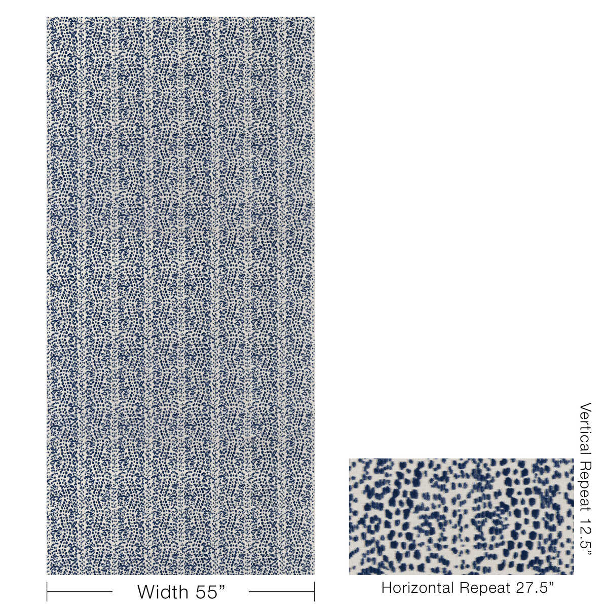 Les Touches Velvet - Blue - BRUNSCHWIG & FILS Fabric