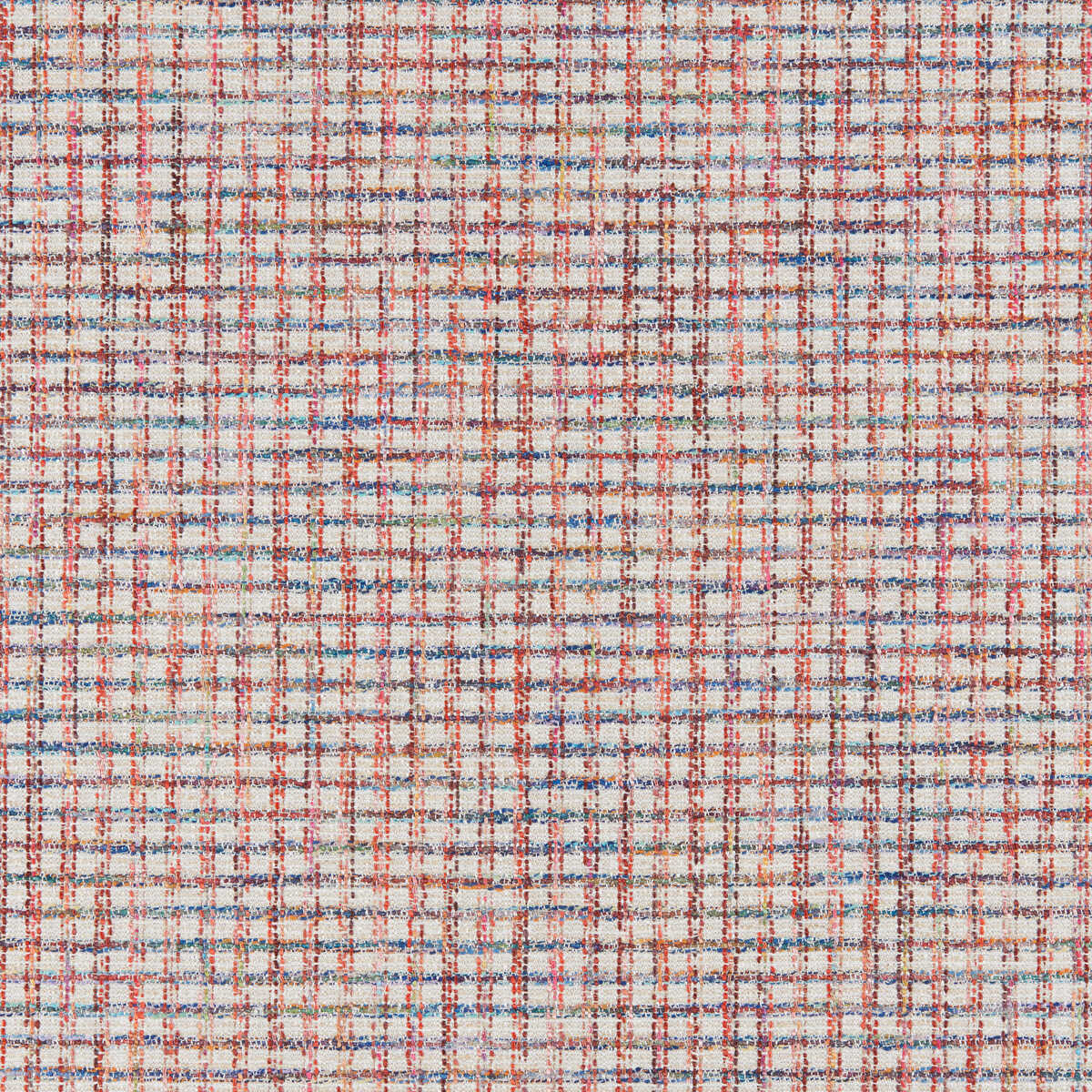 Leroux Weave - Red/Blue - BRUNSCHWIG & FILS Fabric