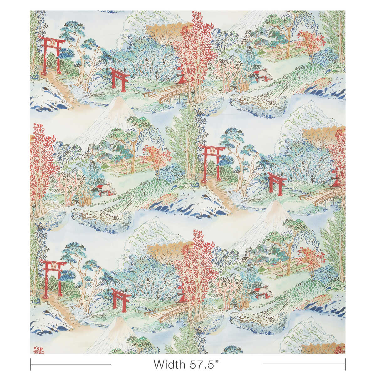 Meiji Print - Multi - BRUNSCHWIG & FILS Tela