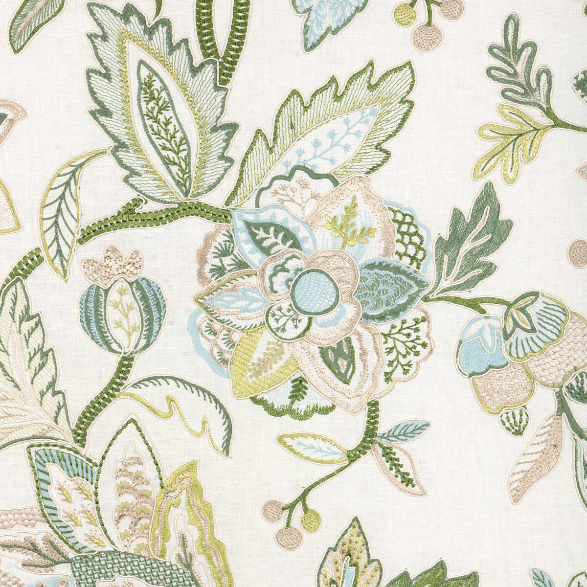 Sierre Emb - Pool - BRUNSCHWIG & FILS Fabric