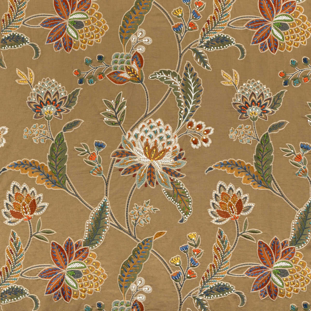 Tropez Emb - Multi - BRUNSCHWIG & FILS Fabric