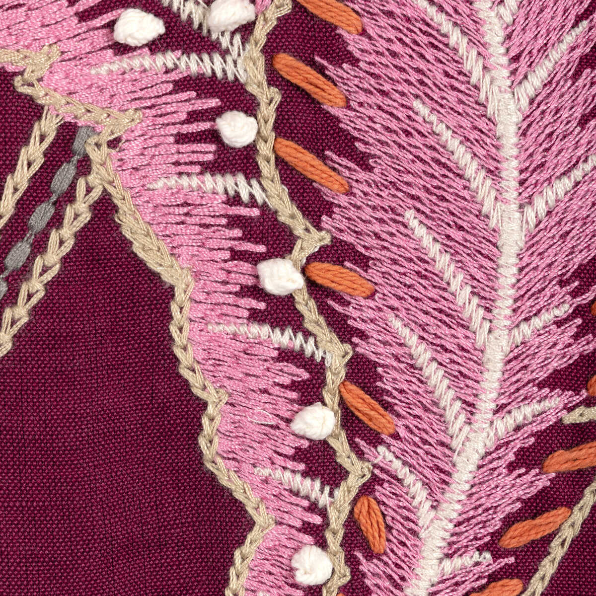 Tropez Emb - Plum - BRUNSCHWIG & FILS Fabric