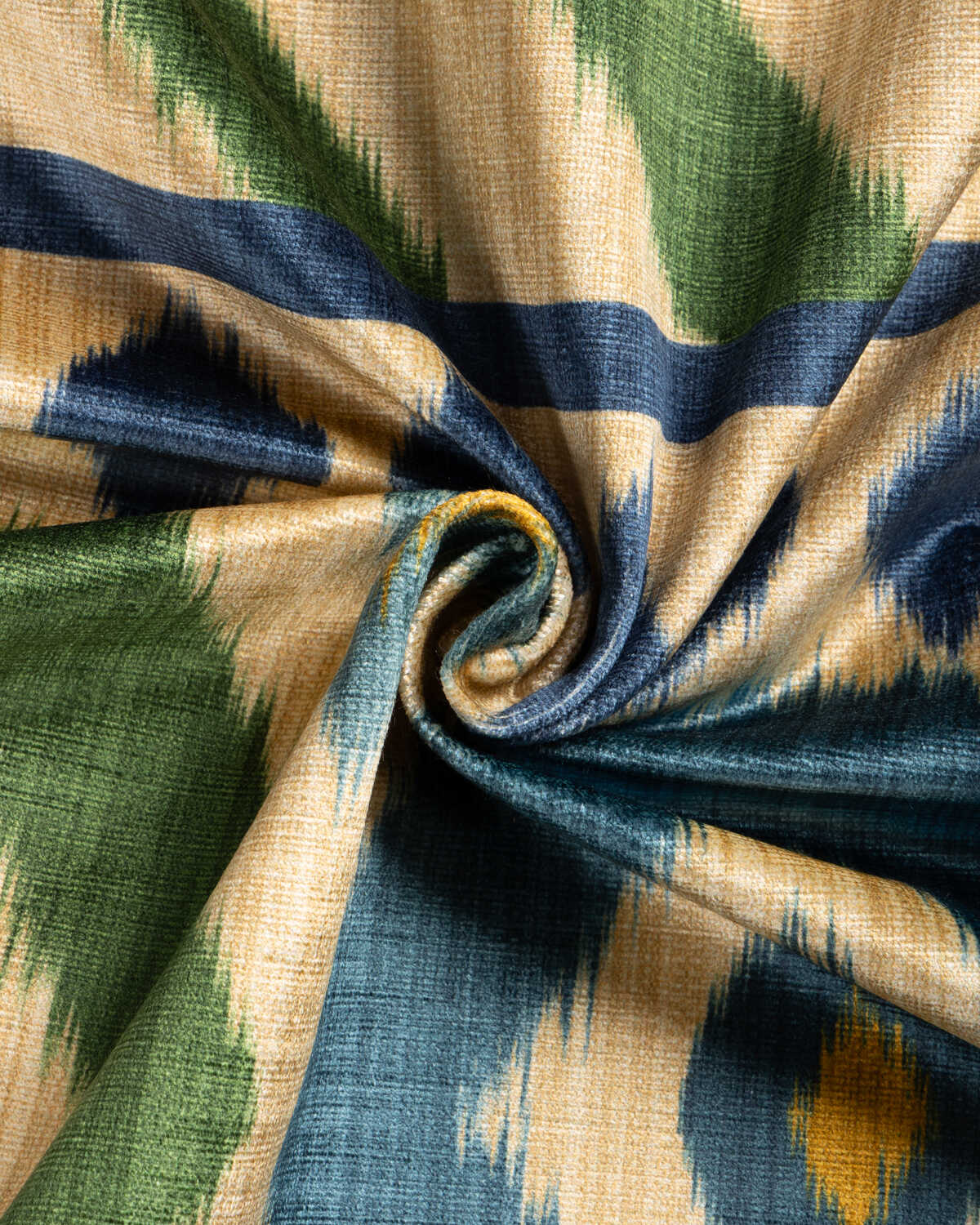 Uzbek Velvet - Green/Blue - BRUNSCHWIG & FILS Fabric