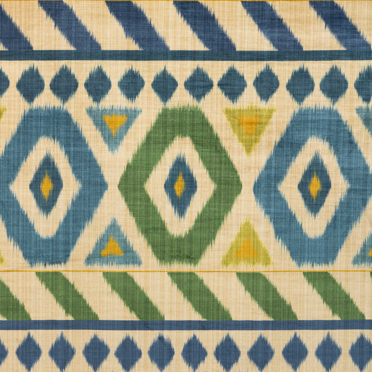 Uzbek Velvet - Green/Blue - BRUNSCHWIG & FILS Fabric