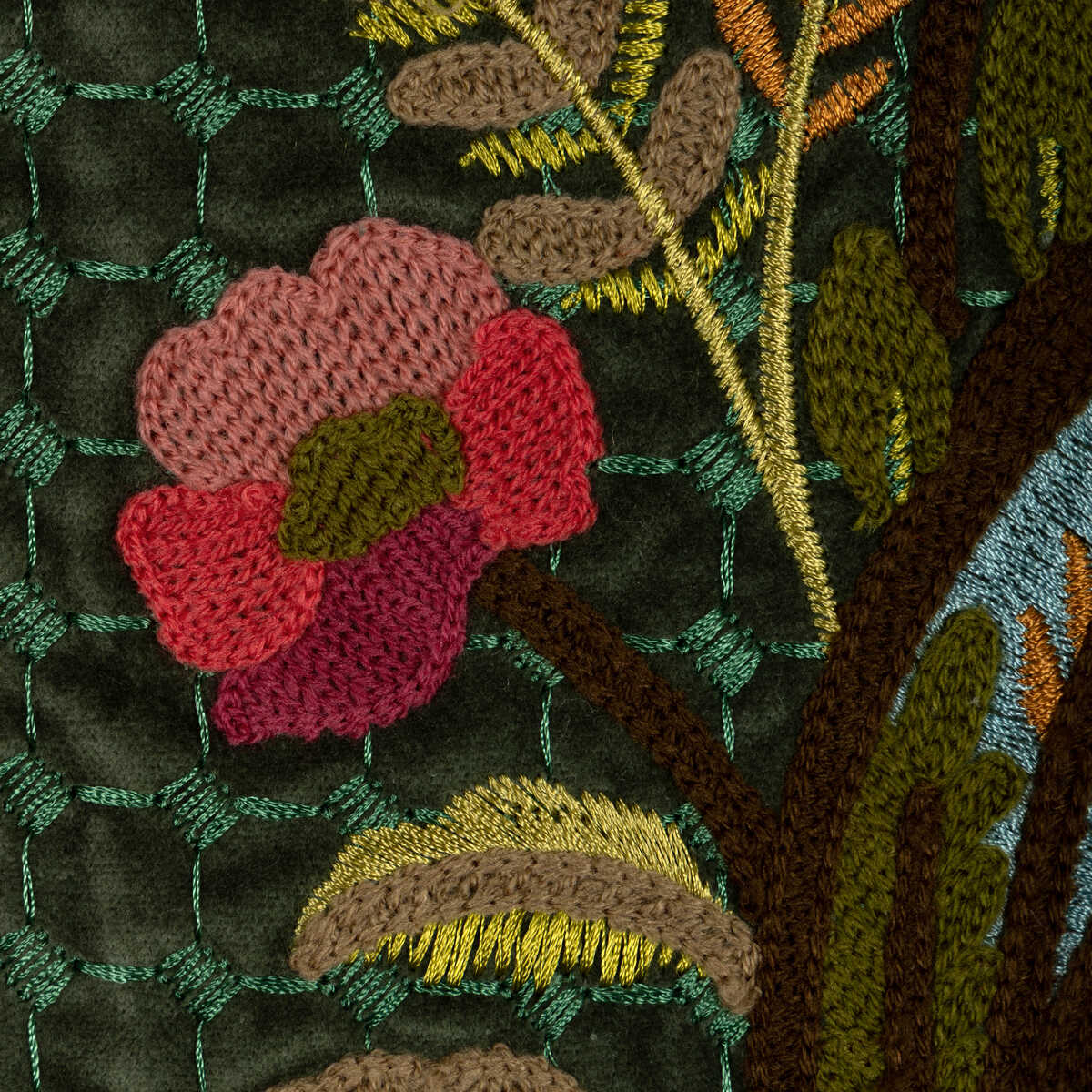 Victoria Emb - Jade/Rose - BRUNSCHWIG & FILS Fabric