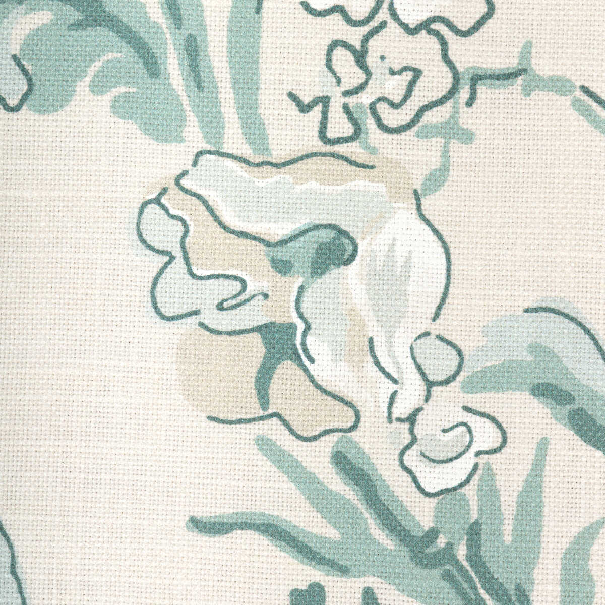Maintenon Print - Aqua - BRUNSCHWIG & FILS Fabric