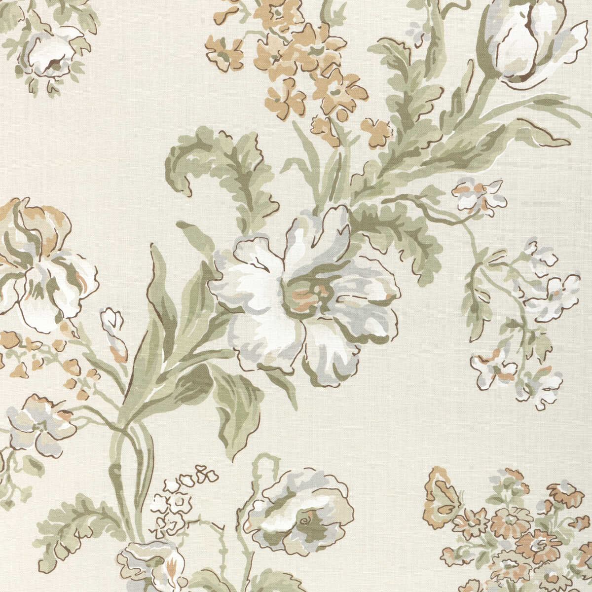 Maintenon Print - Spice - BRUNSCHWIG & FILS Fabric
