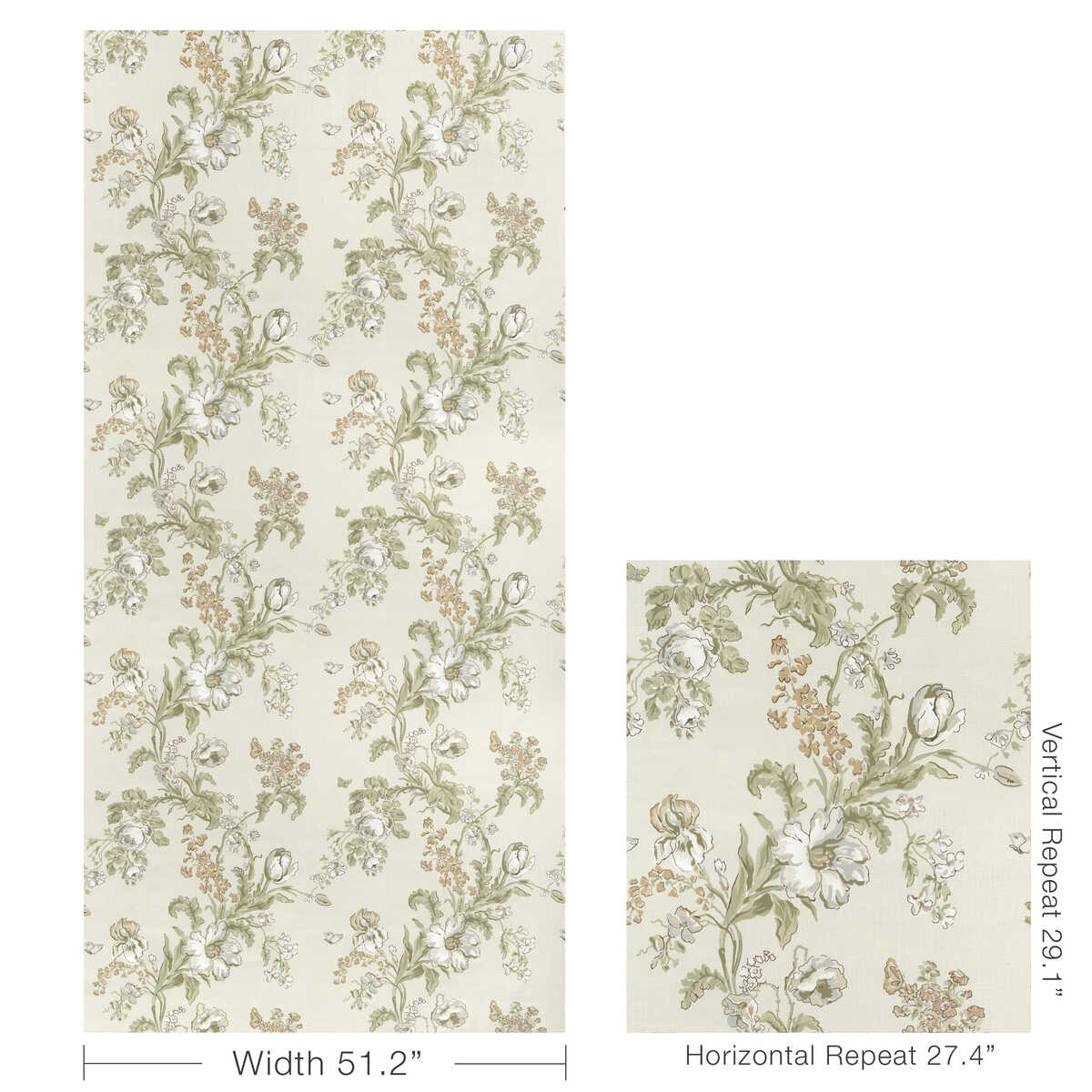 Maintenon Print - Spice - BRUNSCHWIG & FILS Fabric
