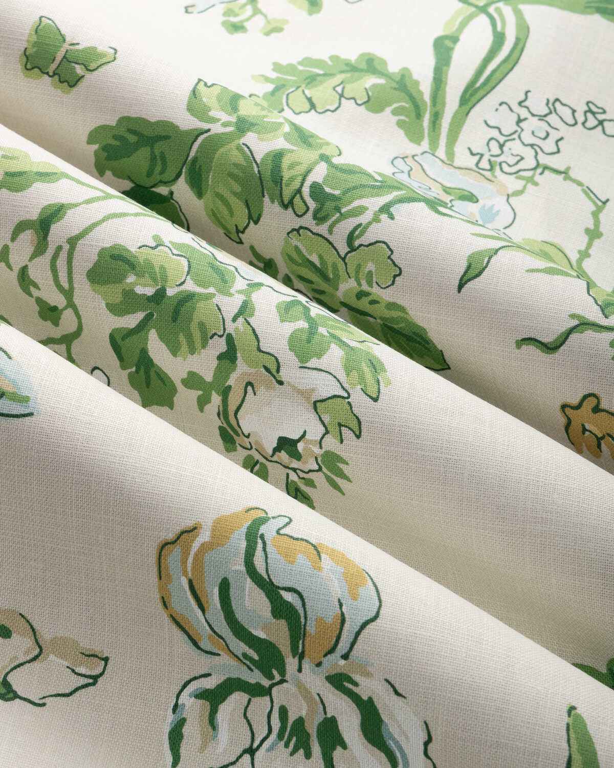 80251273400 Maintenon Print Vert Soleil Brunschwig Fils Fabric - BRUNSCHWIG & FILS Fabric