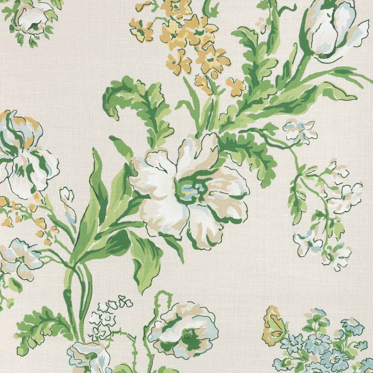80251273400 Maintenon Print Vert Soleil Brunschwig Fils Fabric