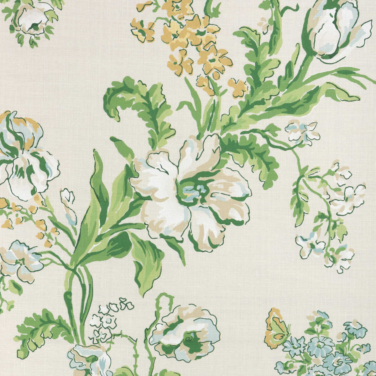 Maintenon Print - Vert/Soleil - BRUNSCHWIG & FILS Fabric