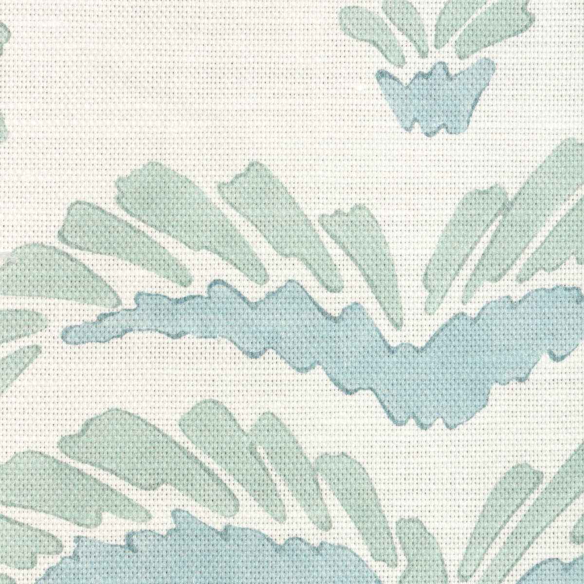 8025128130 Ponchette Print Aqua Brunschwig Fils Fabric - BRUNSCHWIG & FILS Fabric
