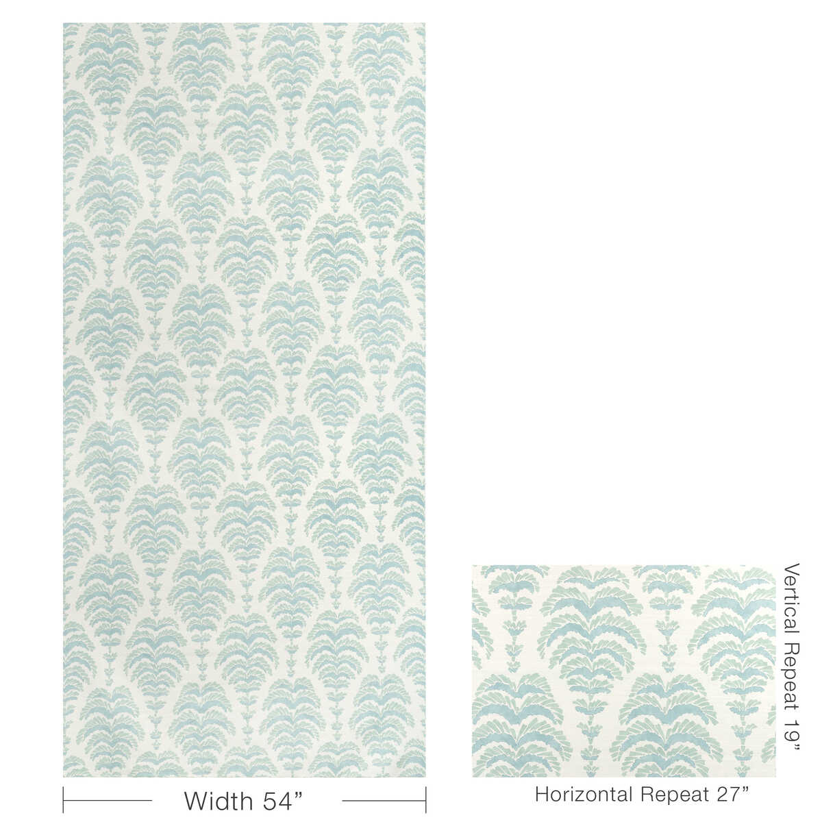 Ponchette Print - Aqua - BRUNSCHWIG & FILS Fabric