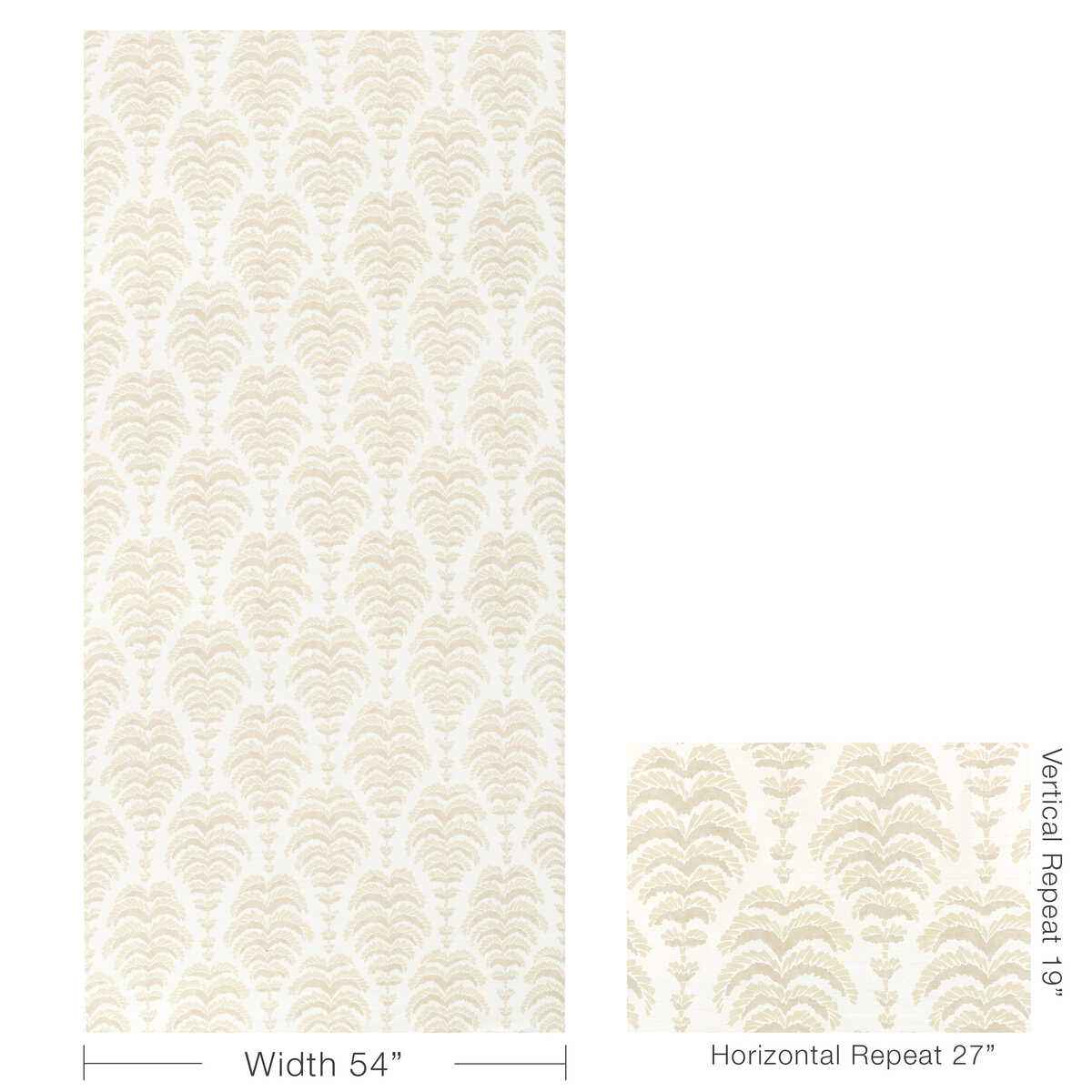 8025128160 Ponchette Print Beige Brunschwig Fils Fabric - BRUNSCHWIG & FILS Fabric