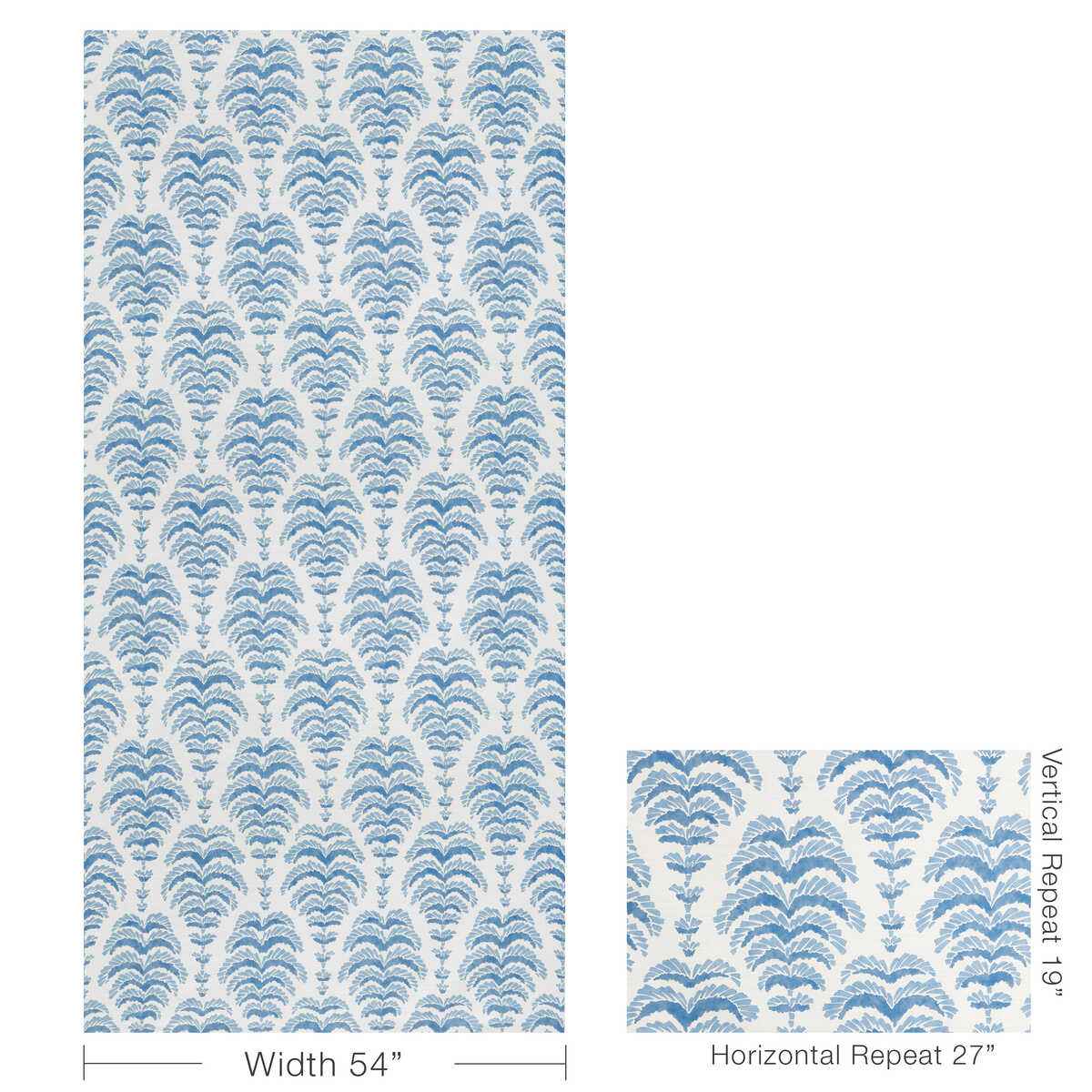802512850 Ponchette Print Delft Brunschwig Fils Fabric - BRUNSCHWIG & FILS Fabric