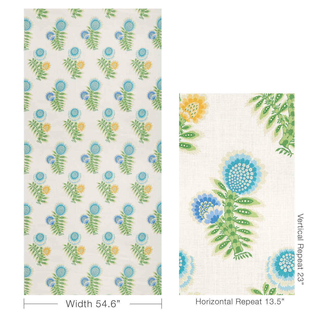 Kumaly Print - Marine - BRUNSCHWIG & FILS Fabric