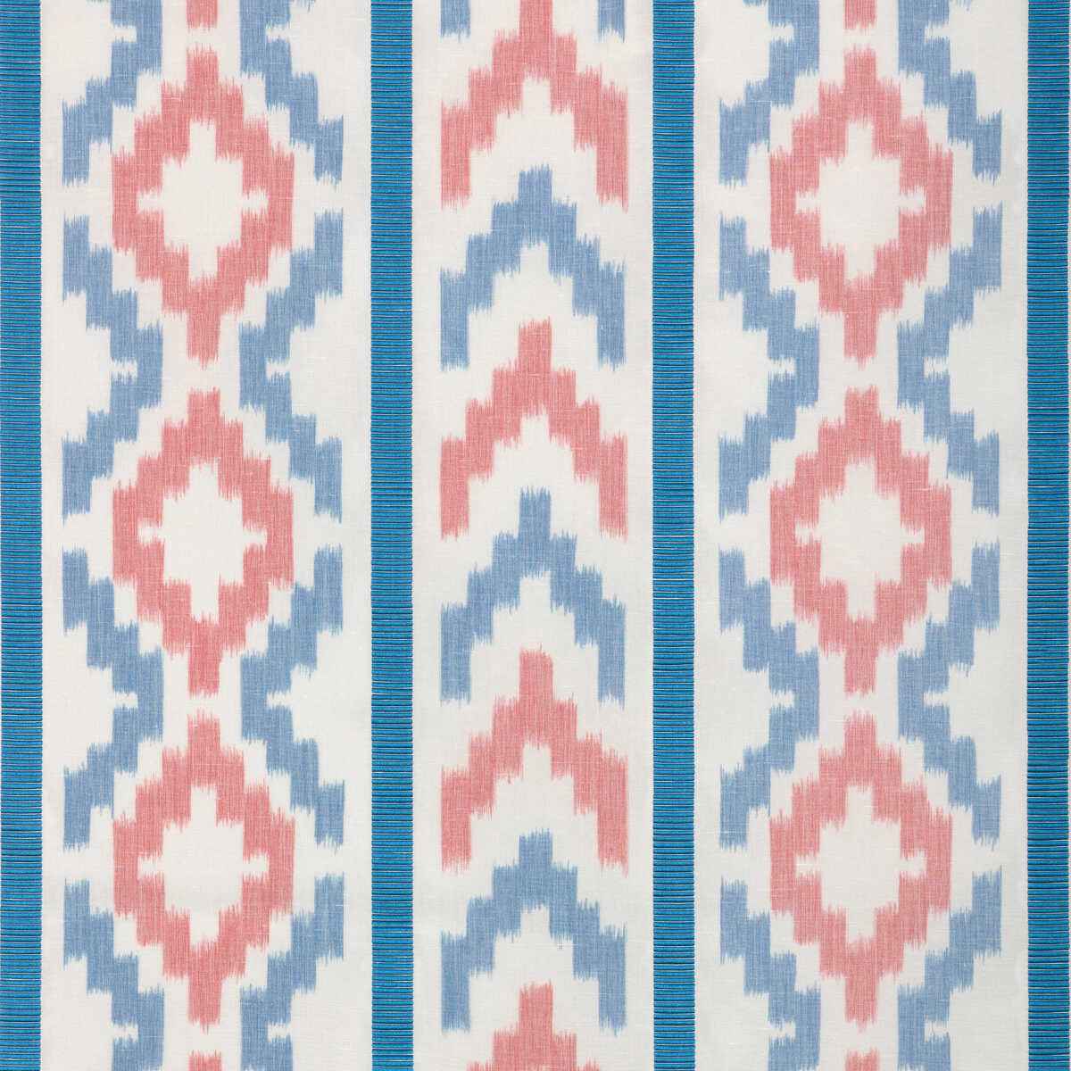 80251351950 Sarlat Warp Print Red Blue Brunschwig Fils Fabric