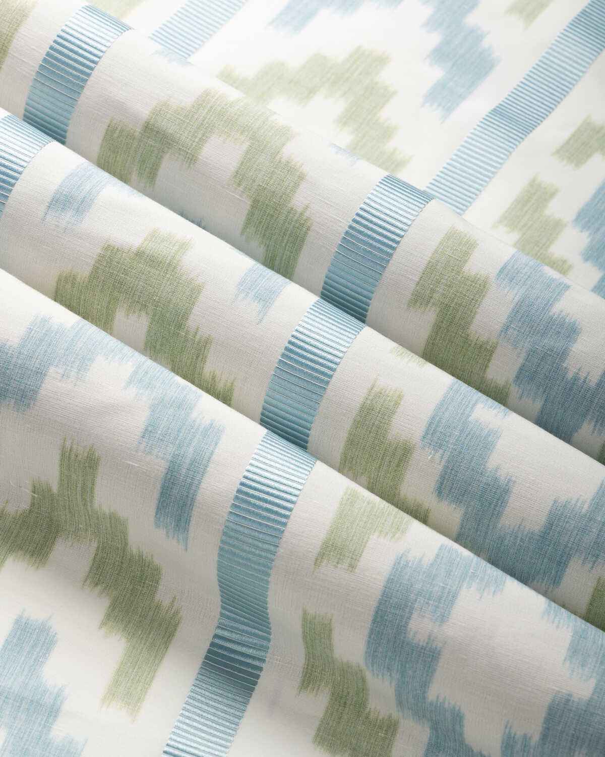 80251353150 Sarlat Warp Print Marine Brunschwig Fils Fabric - BRUNSCHWIG & FILS Fabric