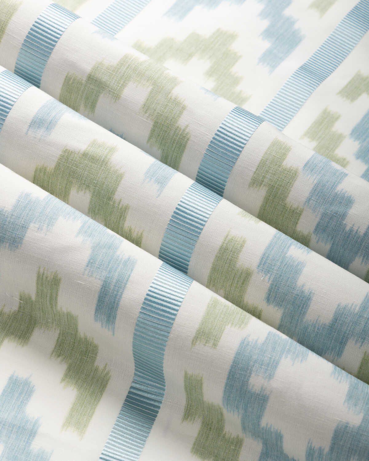 Sarlat Warp Print - Marine - BRUNSCHWIG & FILS Fabric