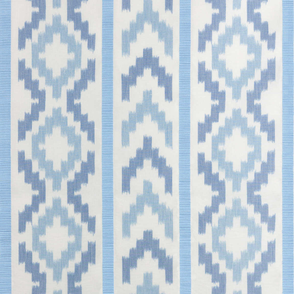 Sarlat Warp Print - Blue - BRUNSCHWIG & FILS Fabric