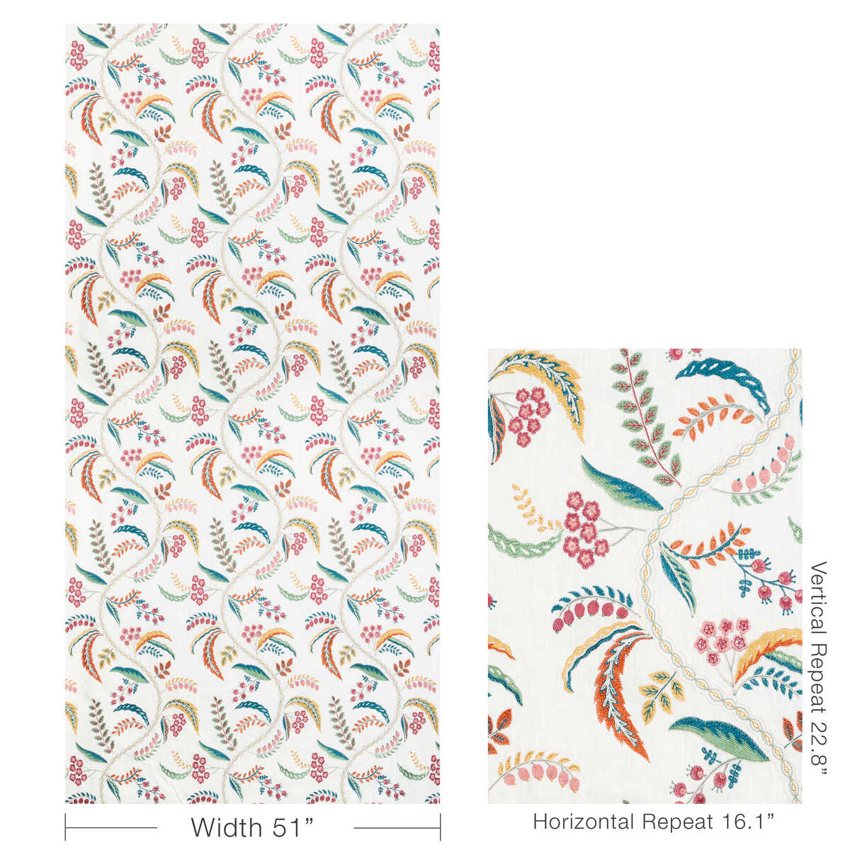 Genive Emb - Jewel - BRUNSCHWIG & FILS Fabric