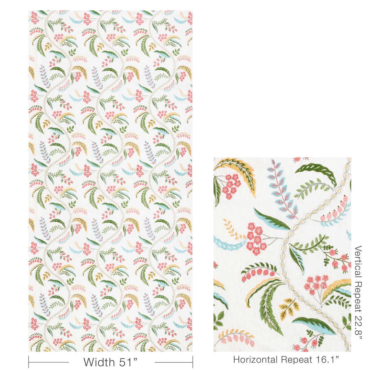 Genive Emb - Spring - BRUNSCHWIG & FILS Fabric