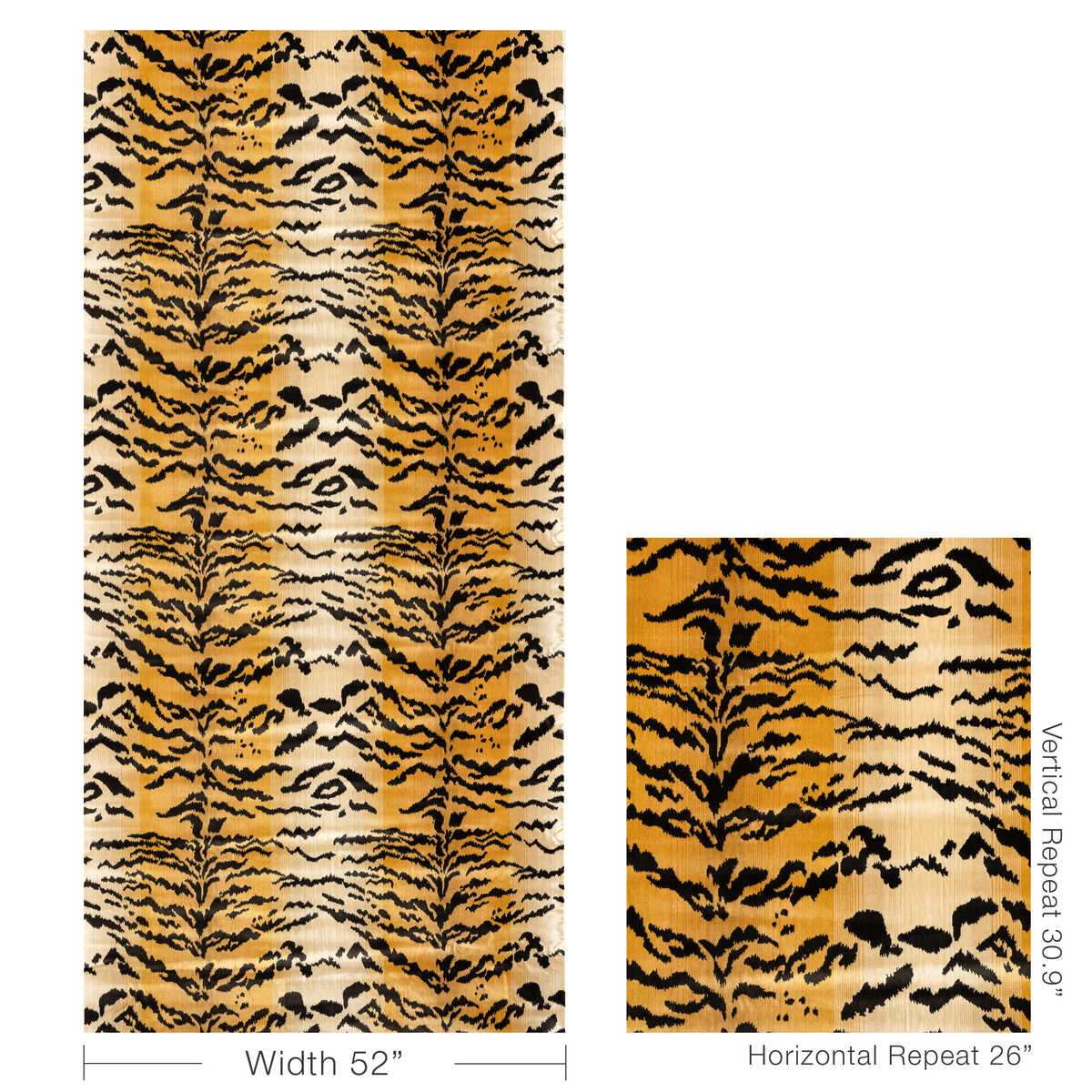 New Tiger Velvet - Natural - BRUNSCHWIG & FILS Tela