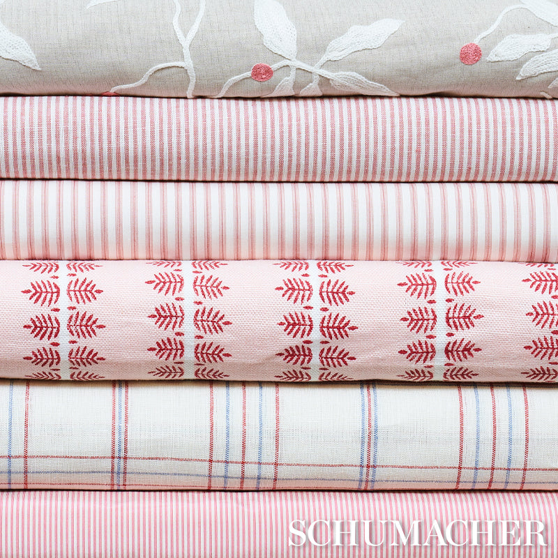 NILS-PLAID-LINEN-RED-SCHUMACHER-80300 - Schumacher Fabric