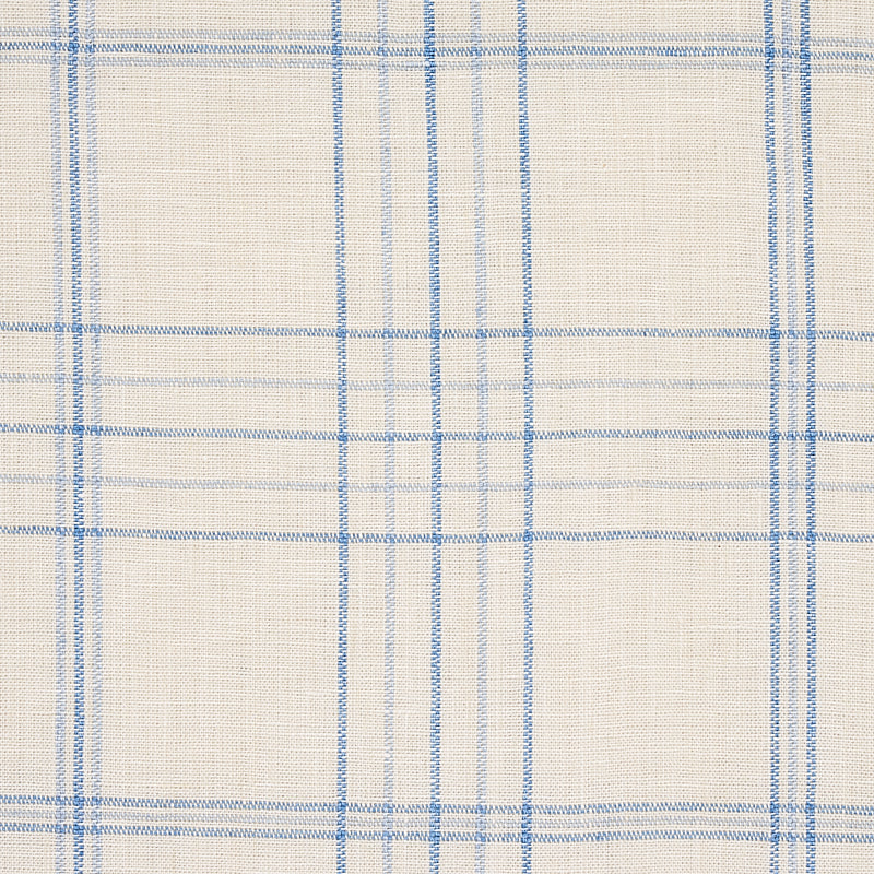 NILS-PLAID-LINEN-BLUE-SCHUMACHER-80301 - Schumacher Fabric
