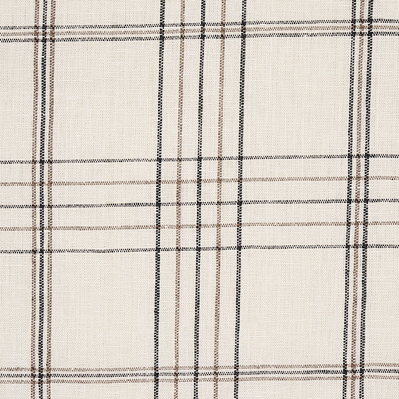 NILS-PLAID-LINEN-CHARCOAL-SCHUMACHER-80302 - Schumacher Fabric