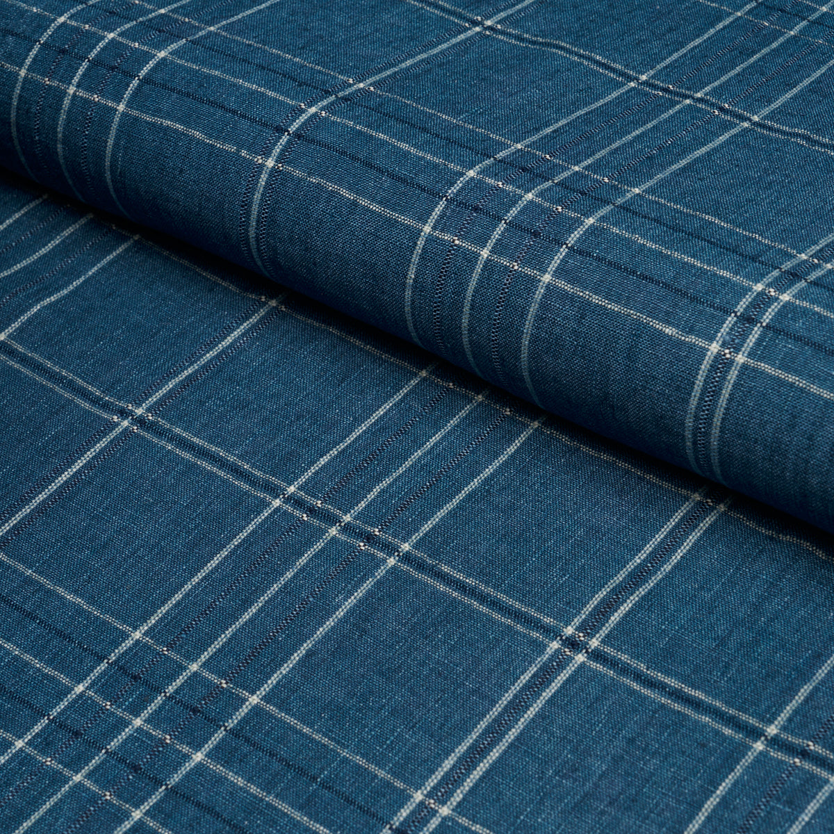 NILS-PLAID-LINEN-DENIM-SCHUMACHER-80305 - Schumacher Fabric