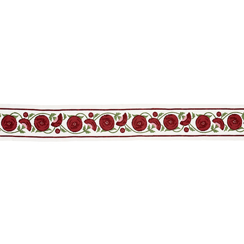 SARANDA-FLOWER-EMBROIDERY-TAPE-CARDINAL-SCHUMACHER-80390 - Schumacher Trim